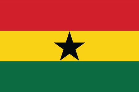 Official current vector flag of the Republic of Ghanaのイラスト素材