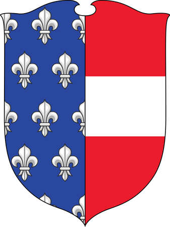 Current official emblem of the Etterbeek municipality of Belgian capital of Brussels, Belgiumのイラスト素材