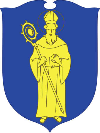 Current official emblem of the Saint-Gilles (Sint-Gillis) municipality of Belgian capital of Brussels, Belgiumのイラスト素材