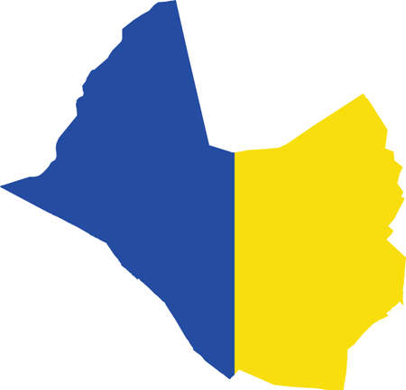 Current official flag map of the Saint-Gilles (Sint-Gillis) municipality of Belgian capital of Brussels, Belgiumのイラスト素材