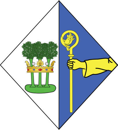 Current official emblem of the Forest (Vorst) municipality of Belgian capital of Brussels, Belgiumのイラスト素材