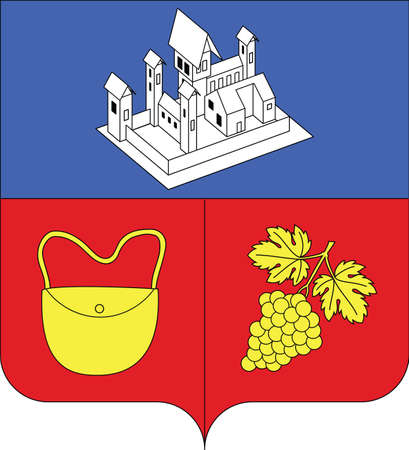 Current official emblem of the Saint-Josse-ten-Noode (Sint-Joost-ten-Node) municipality of Belgian capital of Brussels, Belgiumのイラスト素材