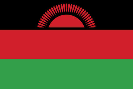 Official current vector flag of the Republic of Malawiのイラスト素材
