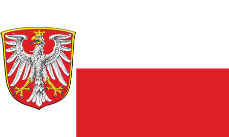 Vector flag illustration of the German regional capital city of Frankfurt am Main, Germanyのイラスト素材