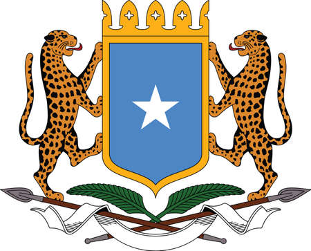 Official current vector coat of arms of the Federal Republic of Somaliaのイラスト素材