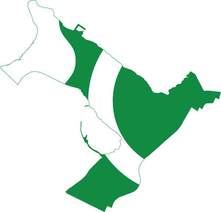 Official administrative flag inside its borders of the Haabersti district of the Estonian capital city of Tallinn, Estoniaのイラスト素材