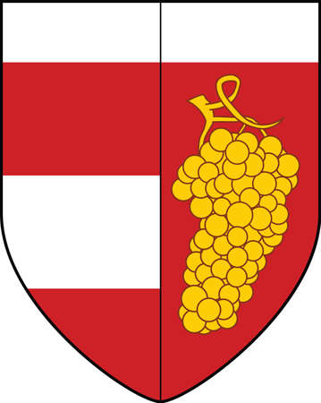 Official administrative coat of arms of the Vinohrady district of the Czech regional capital city of Brno, Czech Republicのイラスト素材