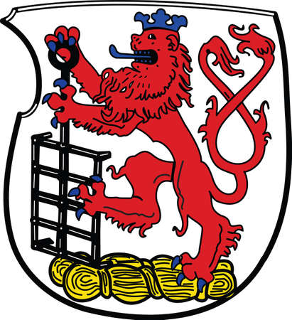 Vector coat of arms illustration of the German regional capital city of Wuppertal, Germanyのイラスト素材