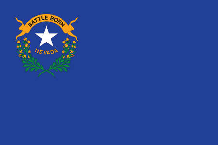 Official current vector flag of the Federal State of Nevada, USAのイラスト素材