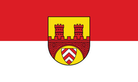 Official flag vector illustration of the German regional capital city of Bielefeld, Germanyのイラスト素材