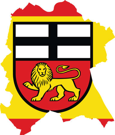 Simple vector administrative flag map of the German  regional capital city of Bonn, Germanyのイラスト素材