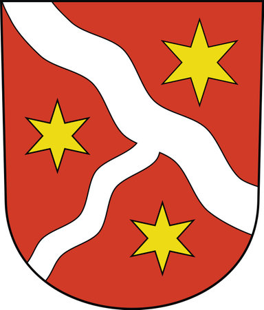 Official coat of arms vector illustration of the quarter Seebach Neighborhood of the Swiss regional capital city of Zurich, Switzerlandのイラスト素材