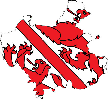 Simple vector flag map of the Swiss regional capital of Winterthur, Switzerlandのイラスト素材