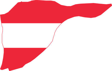 Simple flat blank vector flag map of the Dutch regional capital city of DORDRECHT, NETHERLANDSのイラスト素材