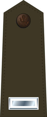 Shoulder army pad mark for the FIRST LIEUTENANT insignia rank in the United States Armyのイラスト素材