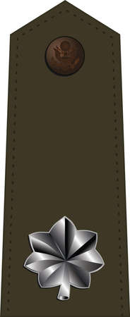 Shoulder army pad mark for the LIEUTENANT COLONEL insignia rank in the United States Armyのイラスト素材