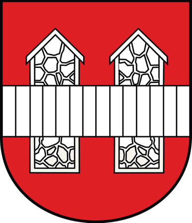 Official coat of arms vector illustration of the Austrian regional capital city of INNSBRUCK, AUSTRIAのイラスト素材