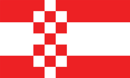 Official flag vector illustration of the German regional capital city of HAMM, GERMANYのイラスト素材