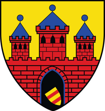 Official coat of arms vector illustration of the German regional capital city of OLDENBURG, GERMANYのイラスト素材