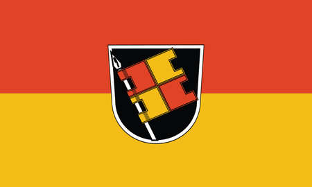 Official flag vector illustration of the German regional capital city of WÃRZBURG, GERMANYのイラスト素材