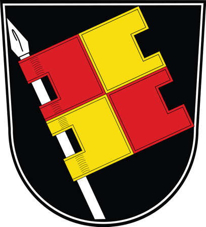 Official coat of arms vector illustration of the German regional capital city of WÃRZBURG, GERMANYのイラスト素材