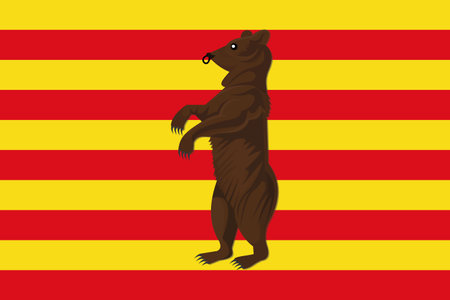 Official flag vector illustration of the Belgian city of BERINGEN, BELGIUMのイラスト素材