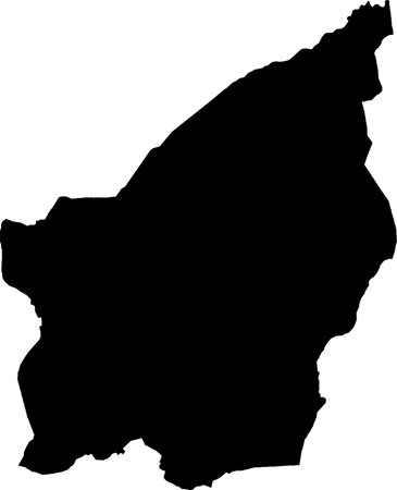 BLACK CMYK color detailed flat stencil map of the European country of SAN MARINO on transparent backgroundのイラスト素材