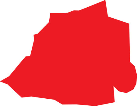 RED CMYK color detailed flat stencil map of the European country of VATICAN CITY on transparent backgroundのイラスト素材