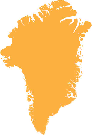 ORANGE CMYK color map of GREENLANDのイラスト素材