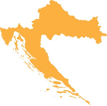 ORANGE CMYK color map of CROATIAのイラスト素材