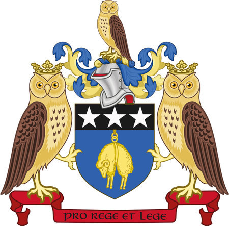 Coat of arms of the METROPOLITAN BOROUGH AND CITY OF LEEDS, WEST YORKSHIREのイラスト素材