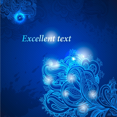 Abstract floral winter ornament with many details  Excellent background for your greeting cardのイラスト素材