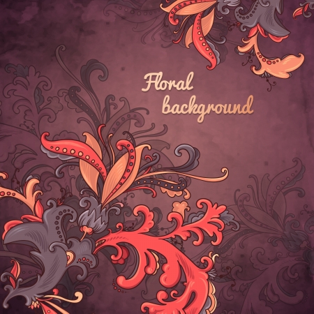 Abstract floral ornament with many details  Excellent background for your greeting cardのイラスト素材