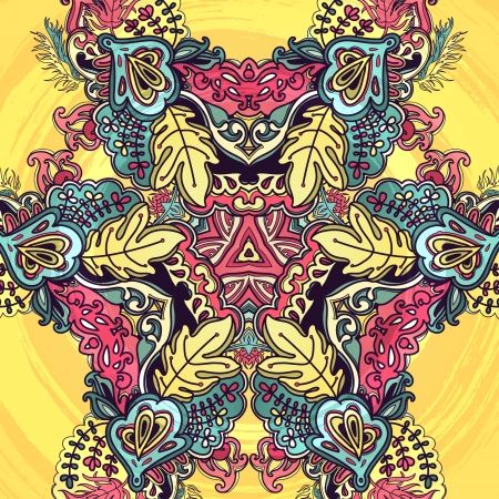 Hand Drawn floral ornaments. vector background. card or invitation with abstract floral background.のイラスト素材