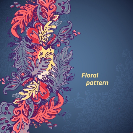 Floral background, greeting card  Template design, anniversary decorationのイラスト素材
