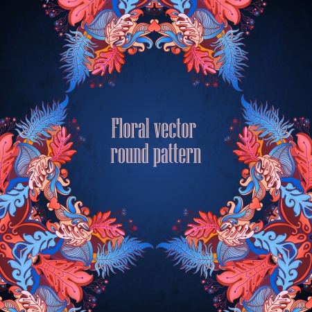 Abstract floral ornament with many details  Excellent background for your greeting card のイラスト素材