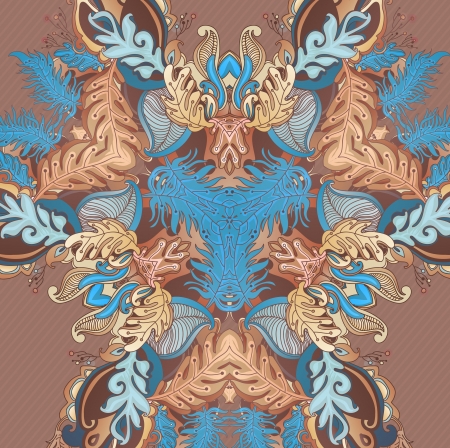 Abstract floral ornament with many details  Excellent background for your greeting card のイラスト素材