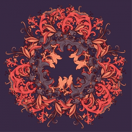 Beautiful and detailed floral ornament  Very easy to edit のイラスト素材