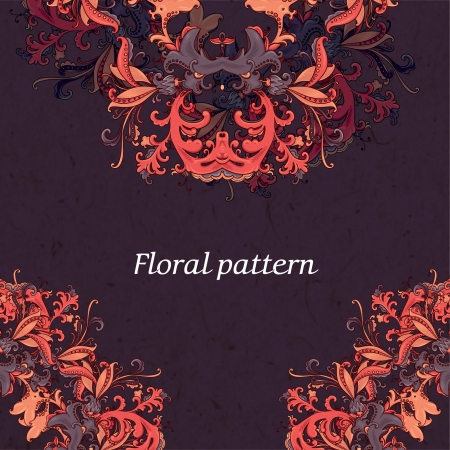 Abstract floral ornament with many details  Excellent background for your greeting card のイラスト素材