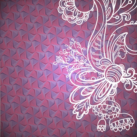 hexagon geometric floral background.のイラスト素材