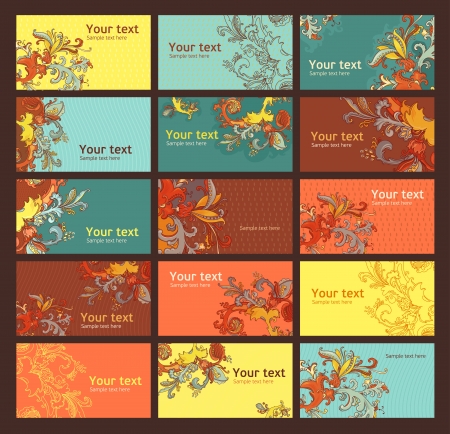 Colorful Business Cardsのイラスト素材