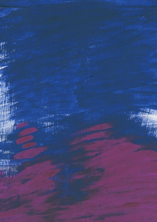blue paint raster background. yellow brash strokes textureの写真素材
