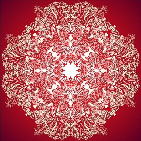 Abstract floral ornament with many details  Excellent background for your greeting cardのイラスト素材