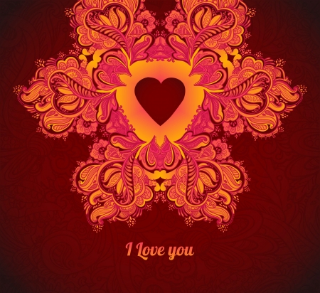 Ornamental floral pattern with place for your textのイラスト素材