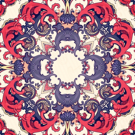 Greeting postcard in grunge or retro Elegance pattern with flowers floral illustration vintage style anniversaryの写真素材