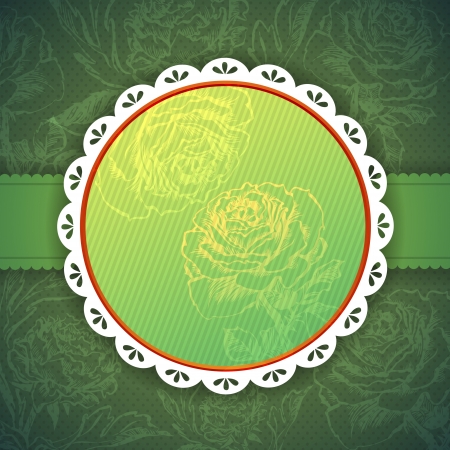 ornamental plant flower card  illustration drawn with ink and brush  texture of paper and blots  place for your textのイラスト素材