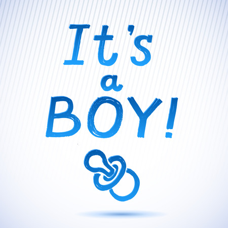 Baby Shower  It s A Boy Greeting Card  cute baby boy card  vector illustrationのイラスト素材