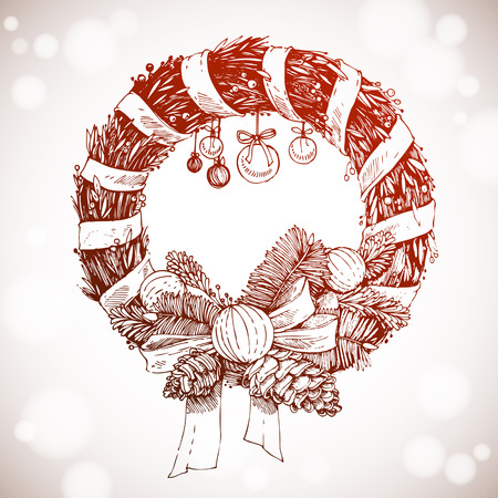 Christmas and New years holidays vector のイラスト素材