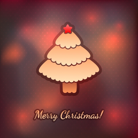 Christmas tree Greeting Card  Creative Merry Christmas tree formed from paper  Vector Illustration のイラスト素材