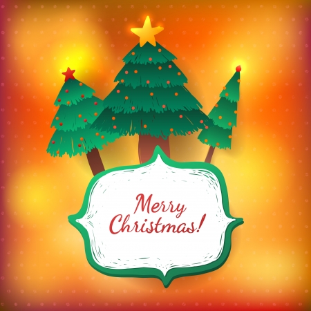 Christmas tree Greeting Card  Creative Merry Christmas tree formed from paper  Vector Illustration のイラスト素材